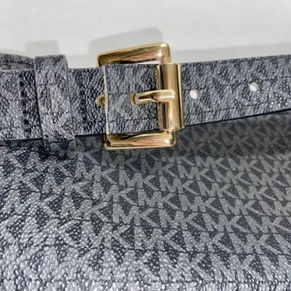 Michael Kors Belt Bag Black & Dark Gray Logo Fanny Pack L/XL NWT - Picture 5 of 13